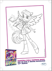 Size: 1152x1576 | Tagged: safe, applejack, fluttershy, pinkie pie, rainbow dash, rarity, twilight sparkle, equestria girls, g4, my little pony equestria girls: rainbow rocks, official, coloring page, humane six, lineart, mane six, ponied up, twilight sparkle (alicorn)