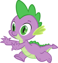 Size: 2606x2863 | Tagged: safe, spike, dragon, g4, official, castle creator, high res, male, running, simple background, solo, transparent background, vector