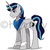 Size: 704x708 | Tagged: safe, artist:hikariviny, oc, oc only, oc:silver eclipse, offspring, parent:good king sombra, parent:king sombra, parent:princess celestia, parents:celestibra, solo, watermark