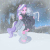 Size: 1000x1000 | Tagged: safe, artist:fantasyblade, diamond tiara, silver spoon, anthro, unguligrade anthro, g4, adventure in the comments, animated, apple buruma project, carrying, duo, epic, female, frame by frame, sad, snow, snowfall, unconscious, wind