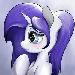 Size: 2000x2000 | Tagged: safe, artist:ironheart3498, rarity, g4, alternate hairstyle, female, high res, profile, solo