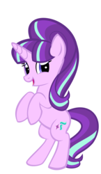 Size: 3302x5696 | Tagged: safe, artist:kuren247, starlight glimmer, pony, unicorn, g4, cute, female, glimmerbetes, looking at you, mare, open mouth, rearing, s5 starlight, simple background, smiling, solo, transparent background, vector
