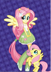 Size: 310x433 | Tagged: safe, fluttershy, pony, anthro, equestria girls, g4, official, alternative cutie mark placement, anthro ponidox, equestria girls plus, facial cutie mark, female, ponied up, self ponidox, solo, stock vector