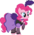 Size: 2810x2879 | Tagged: safe, pinkie pie, earth pony, pony, g4, my little pony: friendship is magic, official, over a barrel, castle creator, clothes, female, high res, puffy sleeves, raised hoof, saloon dress, saloon pinkie, simple background, solo, stockings, transparent background, vector