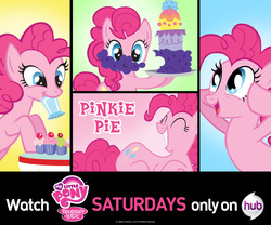 Size: 1920x1600 | Tagged: safe, pinkie pie, earth pony, pony, g4, official, female, mare, solo, wallpaper