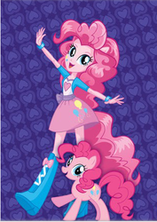 Size: 309x436 | Tagged: safe, pinkie pie, earth pony, pony, anthro, equestria girls, g4, official, anthro ponidox, box art, equestria girls plus, female, self ponidox, solo, stock vector