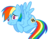 Size: 838x662 | Tagged: safe, rainbow dash, g4, female, fetal position, simple background, solo, transparent background, vector