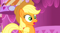 Size: 1366x768 | Tagged: safe, screencap, applejack, g4, my little pony: friendship is magic, suited for success, female, solo