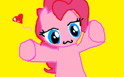 Size: 868x537 | Tagged: safe, artist:joozrbahd, pinkie pie, g4, 1000 hours in ms paint, :3, hug, ms paint