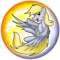 Size: 2539x2539 | Tagged: safe, artist:flamevulture17, derpy hooves, pegasus, pony, g4, female, high res, mare, orb, solo