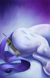 Size: 679x1050 | Tagged: safe, artist:php188, edit, rarity, pony, unicorn, g4, booty call, butt, butt only, phone, plot, pun, rearity, visual pun, wat