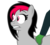 Size: 646x575 | Tagged: safe, artist:afterman, oc, oc only, oc:anon, oc:miss eri, black and red mane, freaked out, petting, shocked, two toned mane