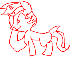 Size: 418x316 | Tagged: safe, oc, oc only, oc:curious pony, 1000 hours in ms paint, curious, monochrome, ms paint, old art, what is anatomy
