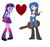 Size: 1762x1639 | Tagged: safe, artist:jaquelindreamz, artist:sketchmcreations, artist:t-mack56, flash sentry, twilight sparkle, equestria girls, g4, equestria guys, female, flare warden, half r63 shipping, lesbian, rule 63, ship:flashlight, ship:twiwarden, shipping