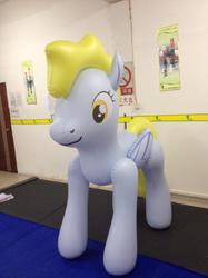 Size: 599x800 | Tagged: safe, derpy hooves, pegasus, pony, g4, bootleg, female, hongyi, inflatable, inflatable toy, irl, mare, photo, solo
