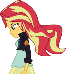 Size: 1600x1780 | Tagged: dead source, safe, artist:owlisun, sunset shimmer, equestria girls, g4, my little pony equestria girls: rainbow rocks, my past is not today, female, simple background, solo, transparent background, vector
