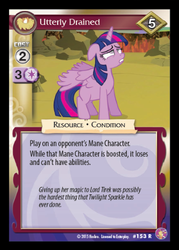 Size: 360x503 | Tagged: safe, enterplay, twilight sparkle, alicorn, pony, absolute discord, g4, my little pony collectible card game, blank flank, ccg, female, mare, twilight sparkle (alicorn)