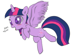 Size: 2470x1930 | Tagged: safe, artist:dambitail, twilight sparkle, alicorn, pony, g4, female, korean, mare, solo, twilight sparkle (alicorn), wingding eyes