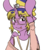 Size: 501x600 | Tagged: safe, artist:taligintou, oc, oc only, oc:princess twila, alicorn, anthro, alicorn oc, anthro oc, arm hooves, glasses, offspring, parent:prince blueblood, parent:twilight sparkle, parents:twiblood, solo