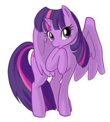 Size: 969x1069 | Tagged: safe, artist:syo-senpai, twilight sparkle, alicorn, pony, g4, cute, female, mare, raised hoof, solo, twilight sparkle (alicorn)