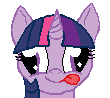 Size: 110x98 | Tagged: safe, artist:adlaz, twilight sparkle, g4, derp, pixel art, tongue out