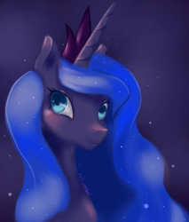 Size: 1000x1176 | Tagged: safe, artist:rick-wombat, princess luna, pony, g4, bust, female, solo