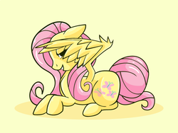 Size: 800x600 | Tagged: safe, artist:ostichristian, fluttershy, g4, covering eyes, female, peeking, solo