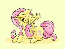 Size: 800x600 | Tagged: safe, artist:ostichristian, fluttershy, pegasus, pony, g4, covering eyes, female, peeking, solo