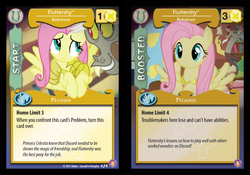 Size: 720x503 | Tagged: safe, enterplay, discord, fluttershy, absolute discord, g4, my little pony collectible card game, ccg