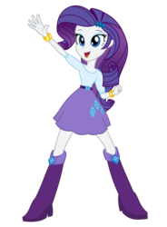 Size: 3200x4355 | Tagged: safe, artist:pinkrose2001, rarity, equestria girls, g4, life is a runway, my little pony equestria girls: rainbow rocks, boots, clothes, female, pointing, shoes, simple background, skirt, solo, transparent background, vector