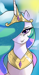 Size: 1270x2382 | Tagged: safe, artist:skyart301, princess celestia, g4, female, looking at you, solo