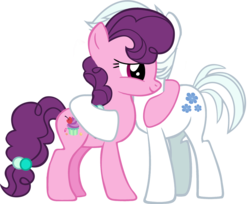 Size: 1968x1607 | Tagged: safe, artist:shutterflyeqd, double diamond, sugar belle, g4, the cutie map, hug, missing horn, simple background, transparent background, vector