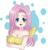 Size: 572x598 | Tagged: dead source, safe, artist:seppukuaddict, fluttershy, human, g4, anime style, breasts, busty fluttershy, cleavage, female, humanized, looking at you, moe, simple background, solo, transparent background, winged humanization