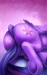 Size: 663x1050 | Tagged: safe, artist:php188, part of a set, twilight sparkle, alicorn, pony, g4, butt, butt only, female, goddess, mare, plot, solo, tail, twibutt, twilight sparkle (alicorn), underhoof
