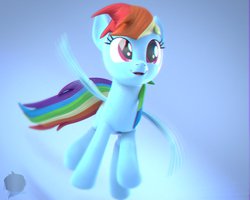 Size: 999x799 | Tagged: safe, artist:creatorofpony, artist:moonight118, rainbow dash, g4, 3d, blender, female, flying, solo