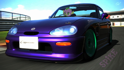 Size: 1920x1080 | Tagged: safe, artist:con360, spike, g4, car, gran turismo, male, solo, suzuki, suzuki cappuccino