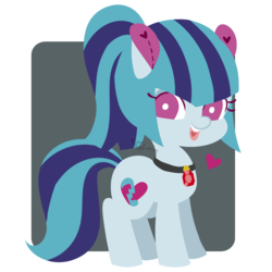 Size: 1700x1700 | Tagged: safe, artist:snow angel, sonata dusk, pony, equestria girls, g4, cute, equestria girls ponified, female, heart, ponified, simple background, solo, sonatabetes, transparent background