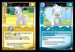 Size: 720x503 | Tagged: safe, enterplay, cloudchaser, flitter, absolute discord, g4, my little pony collectible card game, ccg, slendermane, wonderbolts uniform