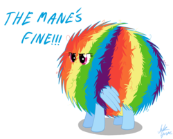 Size: 1280x1024 | Tagged: safe, artist:sameasusual, rainbow dash, g4, female, fluffy, fluffy mane ball, frizzy hair, messy mane, simple background, solo, transparent background