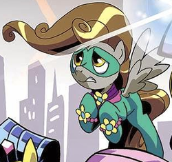 Size: 308x290 | Tagged: safe, idw, official comic, saddle rager, g4, power ponies