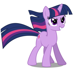 Size: 2000x2000 | Tagged: safe, artist:tizerfiction, twilight sparkle, pony, unicorn, g4, the return of harmony, female, grin, high res, mare, simple background, solo, squee, transparent background, unicorn twilight, vector, windswept mane