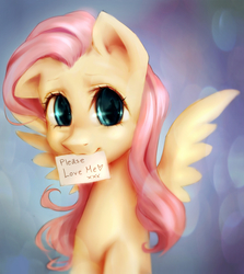 Size: 2343x2629 | Tagged: dead source, safe, artist:my-magic-dream, fluttershy, g4, bronybait, cute, female, high res, looking at you, shyabetes, solo