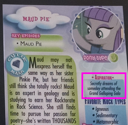 Size: 388x380 | Tagged: safe, enterplay, maud pie, g4, make new friends but keep discord, card, cutie mark, foreshadowing, hilarious in hindsight, trading card, wrong cutie mark