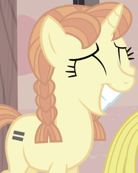 Size: 773x973 | Tagged: safe, screencap, amber tresses, pony, unicorn, g4, the cutie map, equal cutie mark, eyes closed, female, mare, smiling