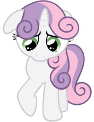 Size: 2214x2880 | Tagged: safe, artist:wildtiel, sweetie belle, g4, female, high res, sad, simple background, solo, throwback thursday, transparent background