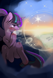 Size: 1024x1511 | Tagged: safe, artist:yajima, starlight glimmer, g4, the cutie map, crying, female, solo