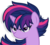 Size: 4000x3628 | Tagged: safe, artist:godoffury, twilight sparkle, castle sweet castle, g4, alternate hairstyle, female, head only, punklight sparkle, simple background, solo, transparent background, vector