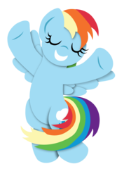 Size: 2480x3508 | Tagged: safe, artist:bobthedalek, rainbow dash, pegasus, pony, g4, ballet, cute, dancing, dashabetes, eyes closed, featured image, female, grin, high res, simple background, smiling, solo, transparent background, twirl