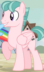 Size: 465x767 | Tagged: safe, screencap, bubblegum spritz, rainbow dash, pegasus, pony, g4, the cutie map, cropped, equal cutie mark, male, stallion