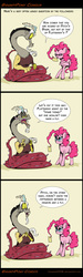 Size: 900x3000 | Tagged: safe, artist:pimander1446, discord, pinkie pie, g4, comic, prehensile mane, scared